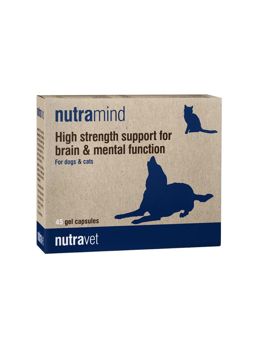 NUTRAVET Nutramind For Dogs & Cats 45kaps- Naturalne wsparcie funkcjonowania mózgu, treningu i procesu uczenia się