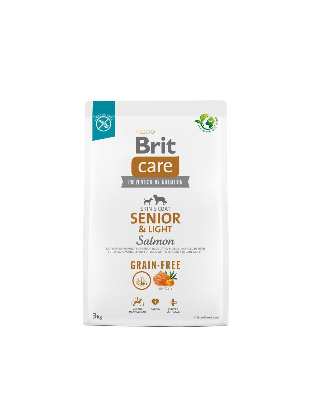 BRIT CARE Dog Grain-free Senior & Light Salmon 3kg