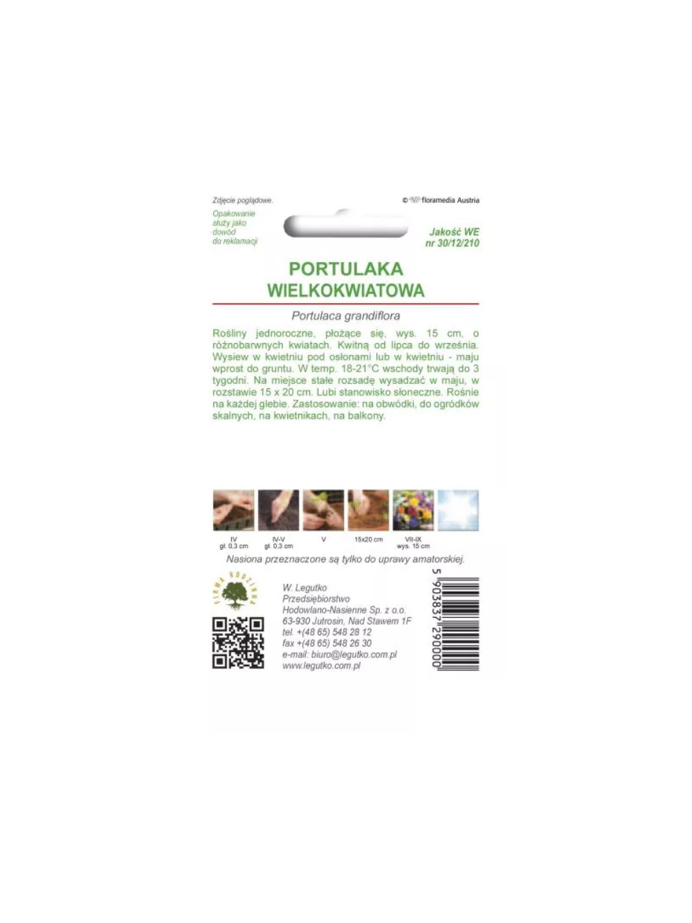 Portulaka wielkokwiatowa mieszanka, półpełna