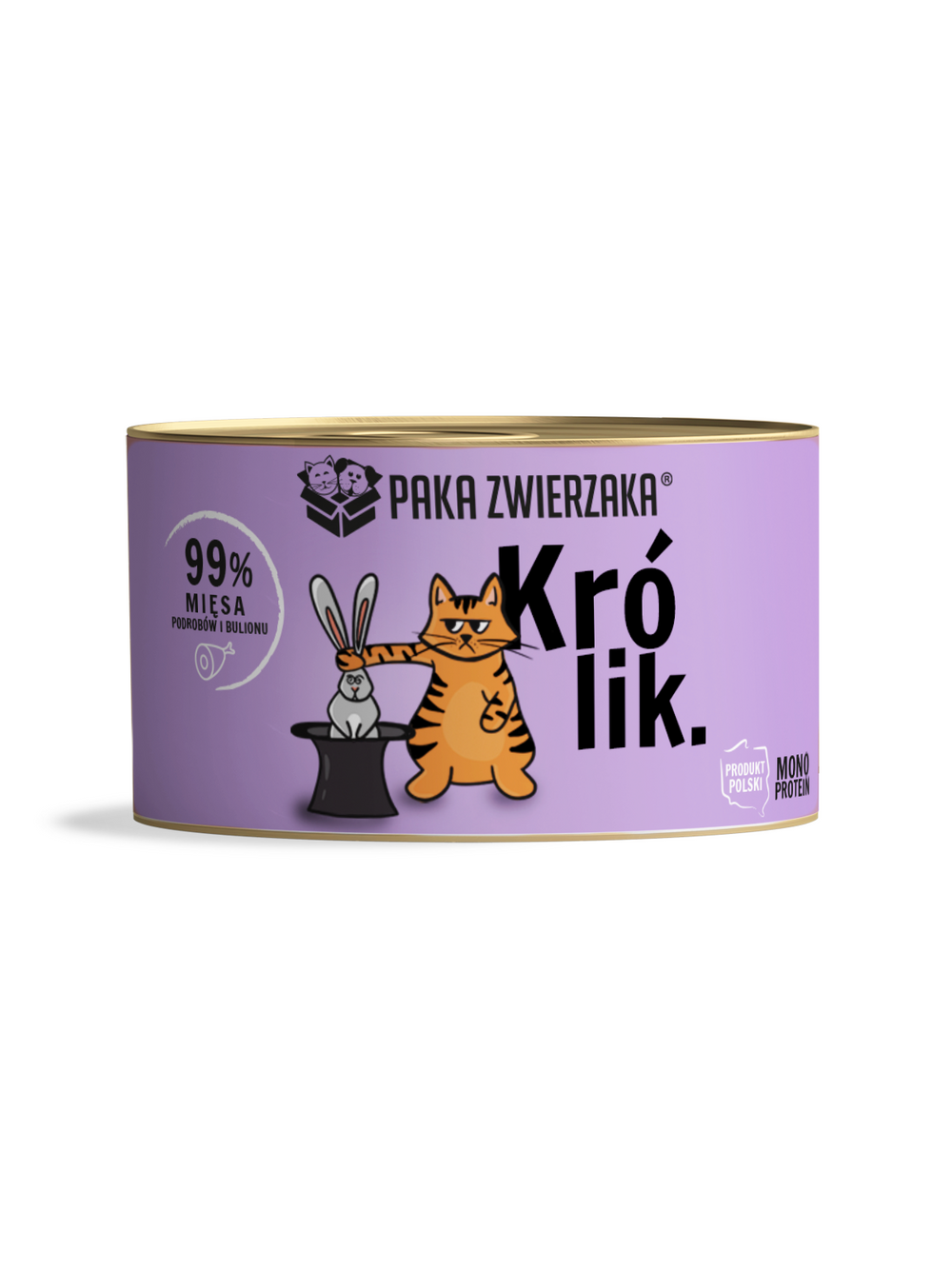 Paka Zwierzaka- karma mokra dla kota królik  12x200g + WĘDKA DLA KOTA GRATIS !!!