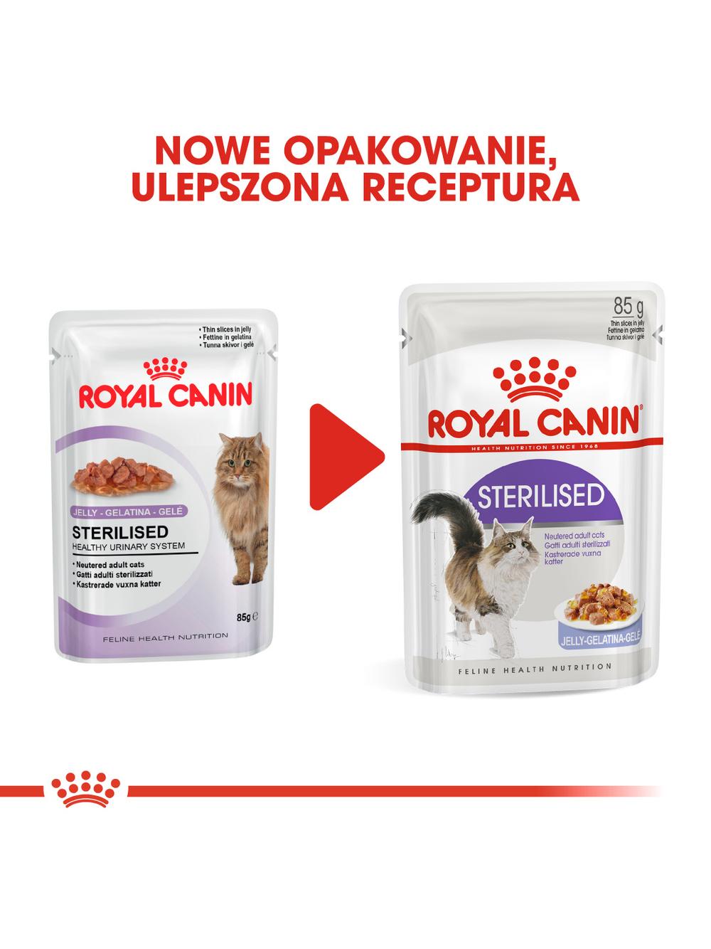 ROYAL CANIN  Sterilised 12x85g karma mokra w sosie dla kotów dorosłych, sterylizowanych