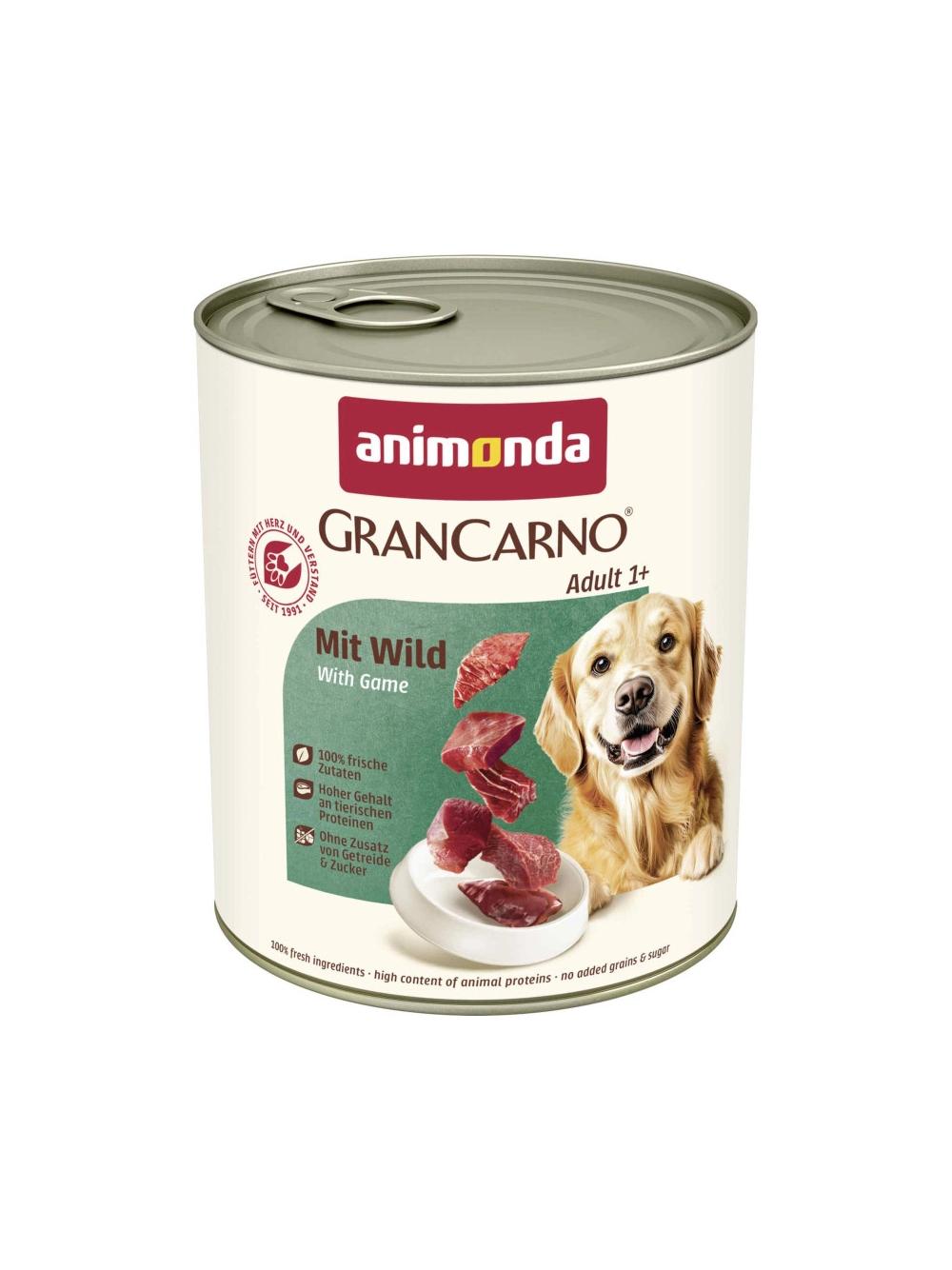 ANIMONDA GranCarno Adult Dog smak: Dziczyzna 12x800g