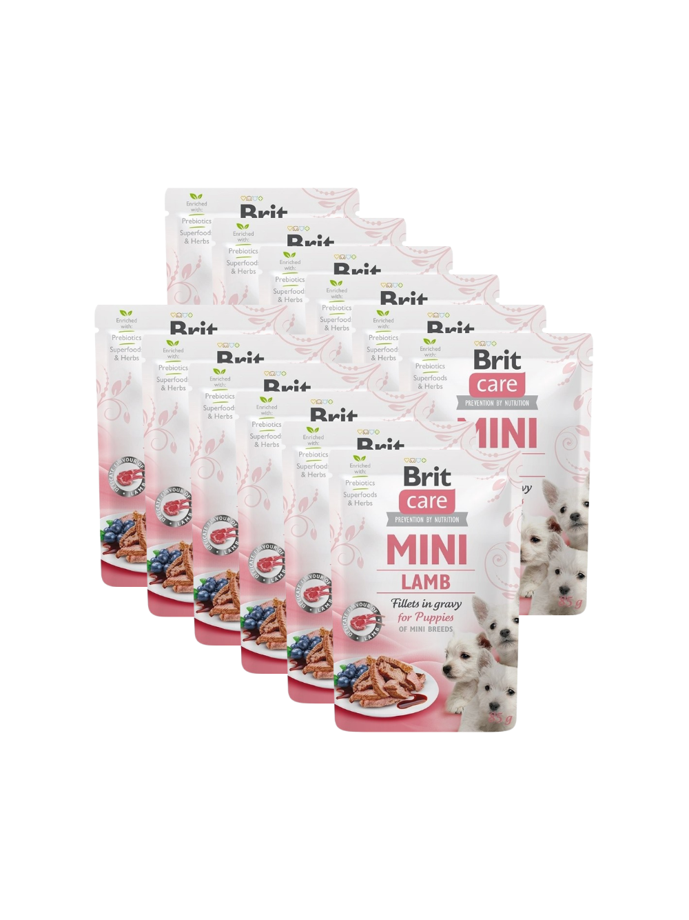 BRIT CARE Mini Lamb fillets in gravy  for puppy 12x85g