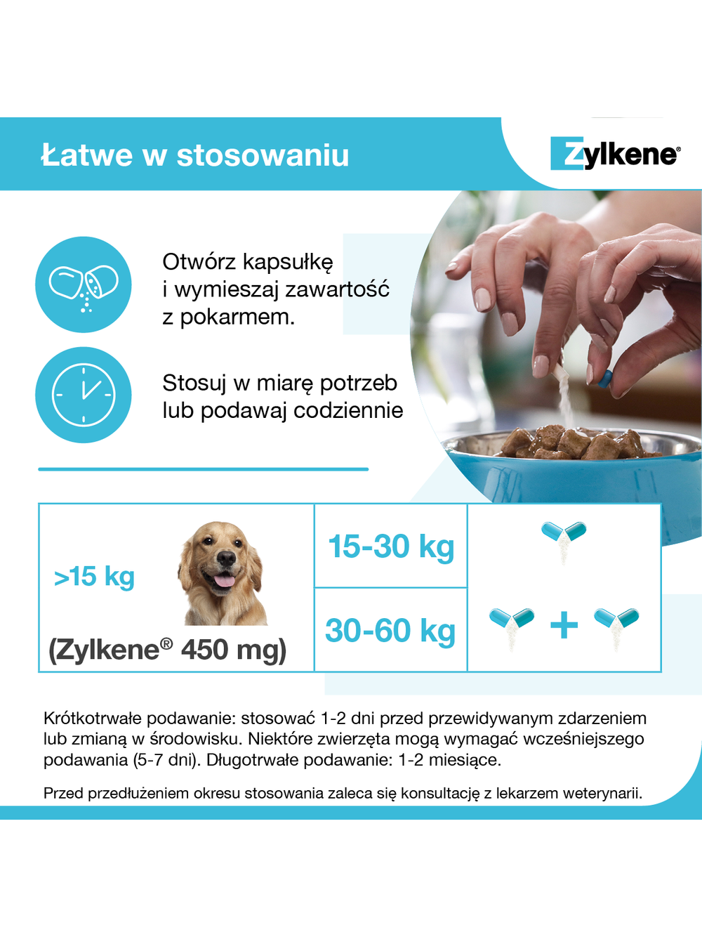 VETOQUINOL Zylkene 450mg Dla Psów Ras Dużych Na Uspokojenie 10tab.