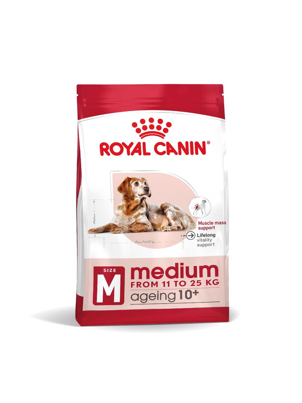 ROYAL CANIN Medium Ageing 10+ 15kg karma sucha dla psów dojrzałych po 10 roku życia, ras średnich + niespodzianka dla psa GRATIS!
