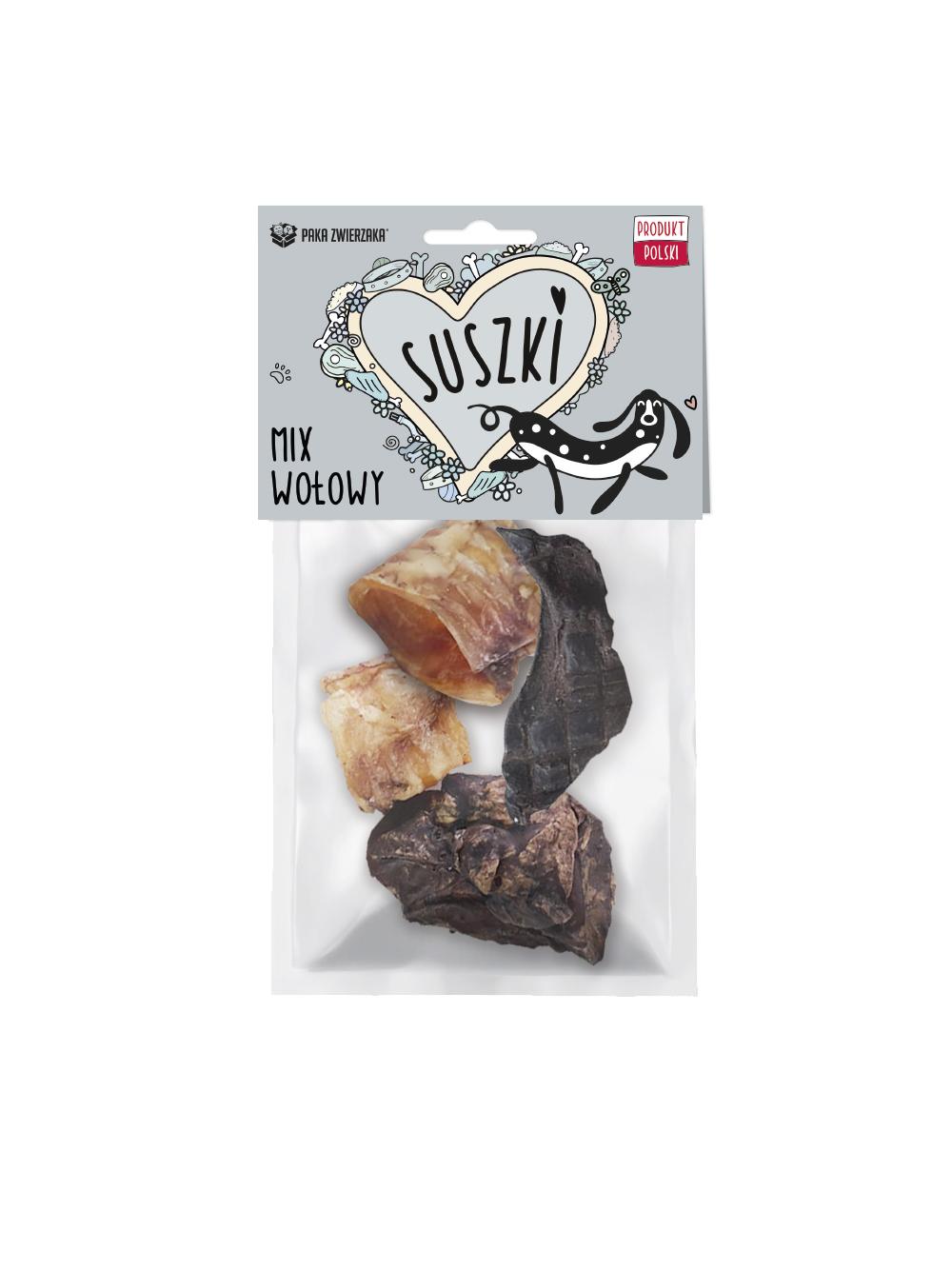Paka Zwierzaka Suszki Mix Wołowy 100g