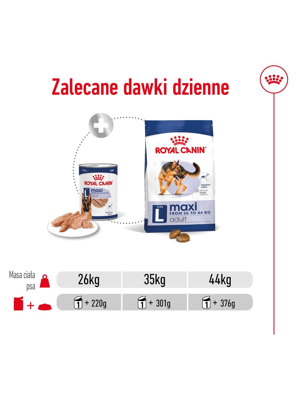 ROYAL CANIN® Maxi Adult 410g karma mokra , pasztet dla psów dorosłych , ras dużych
