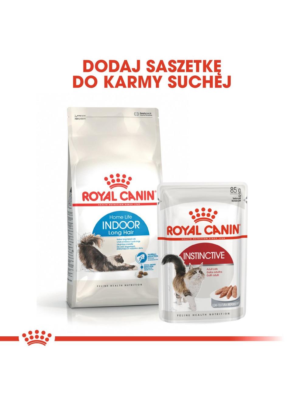 ROYAL CANIN  Indoor Long Hair 10kg karma sucha dla kotów dorosłych, długowłose, przebywających wyłącznie w domu / Opakowanie uszkodzone (9512) !!!