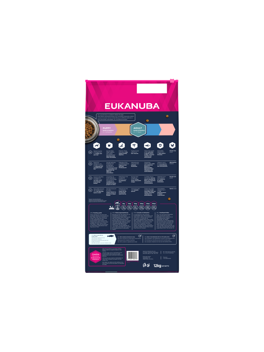 EUKANUBA Adult Small&Medium Grain Free 12kg\ Opakowanie uszkodzone (8520) !!!