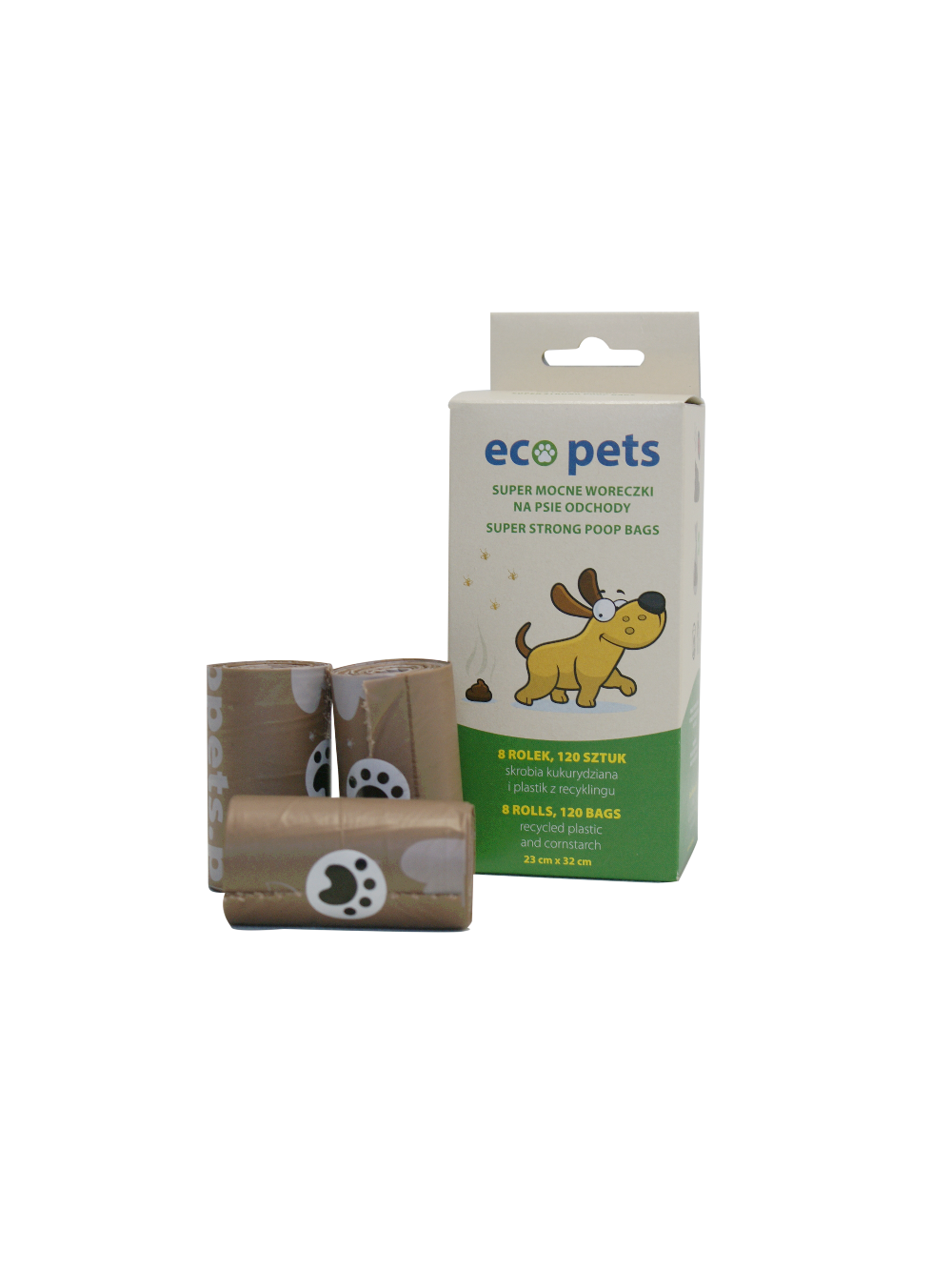 Eco Pets Ekologiczne worki na odchody 120 szt ( 8x15 szt )