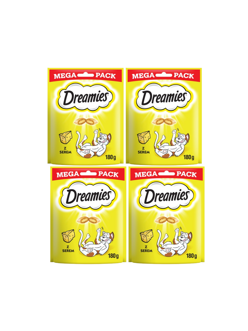 DREAMIES Mega Pack 4x180g - przysmak dla kota z pysznym serem