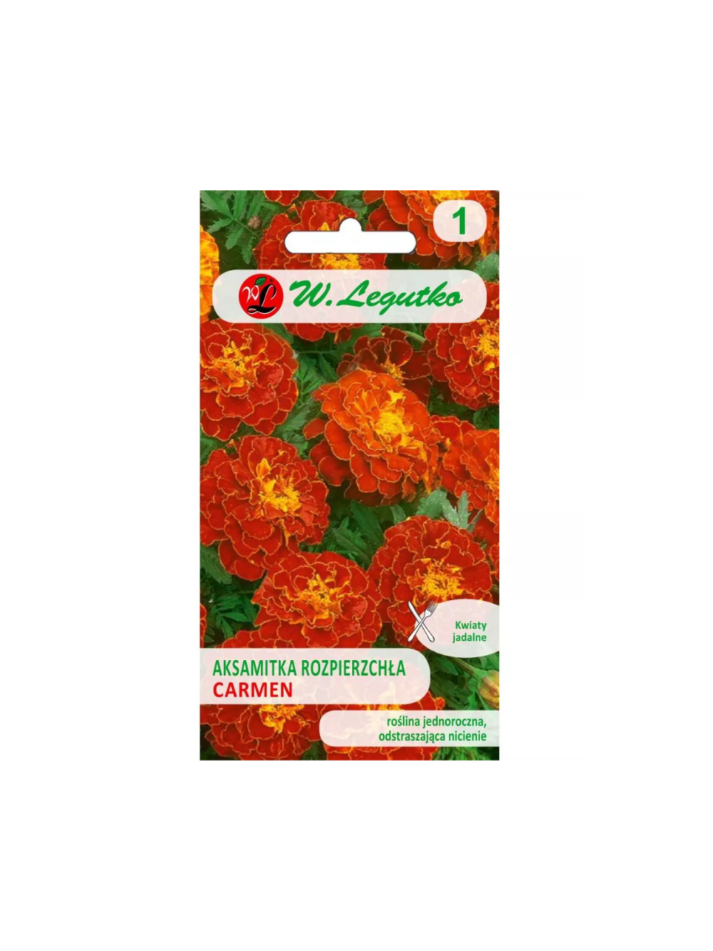 Aksamitka rozpierzchła Carmen mahoniowo-czerwona 1.50g