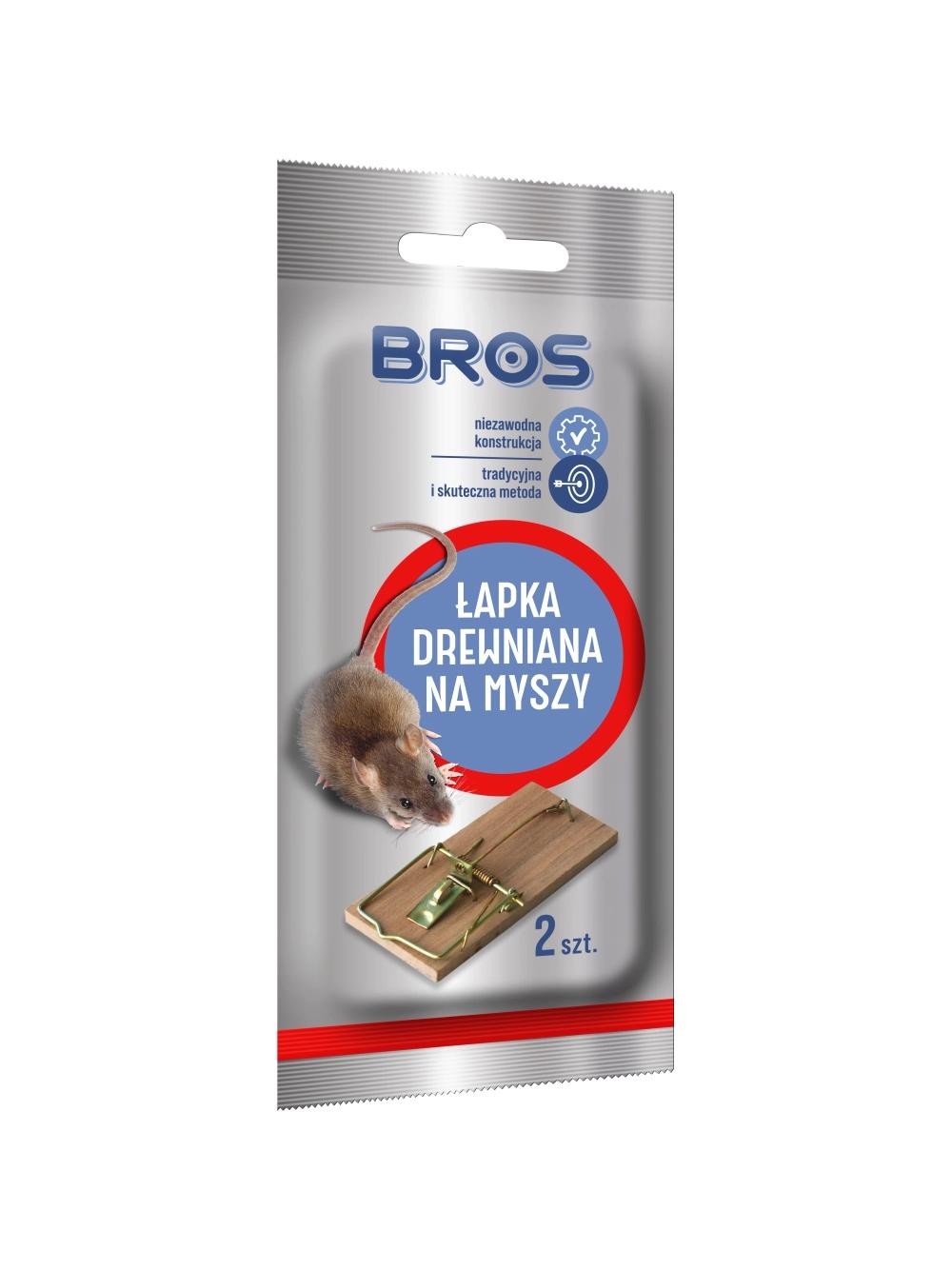 BROS - Łapka na myszy drewniana 2szt.