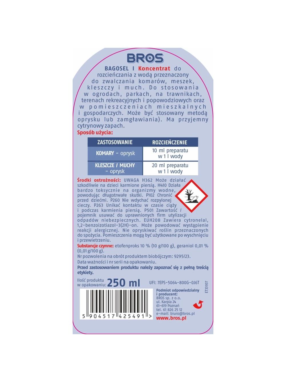 BROS Bagosel – na kleszcze i komary 250 ml