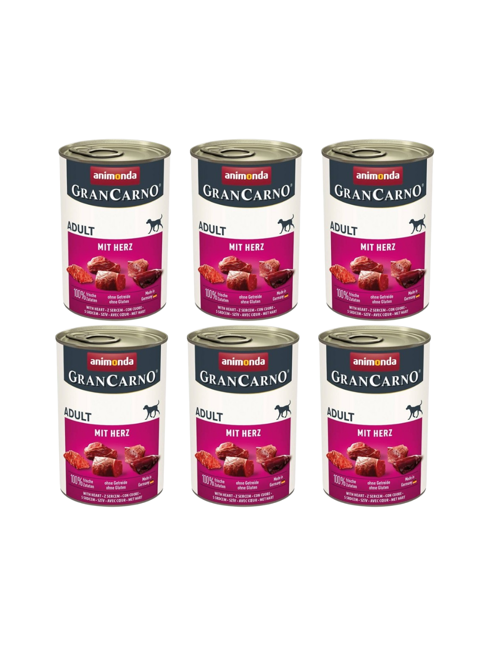 ANIMONDA GranCarno Adult Dog z sercami 6x400g