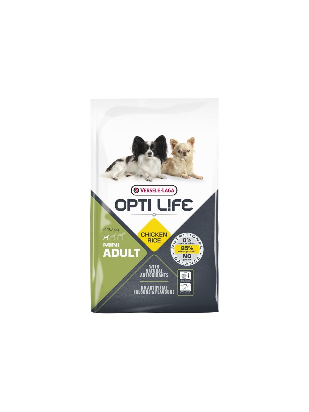 VERSELE-LAGA Opti Life Adult Mini 7,5kg - z kurczakiem - dla małych ras