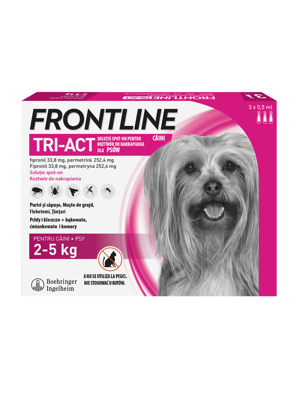 FRONTLINE Tri-Act  XS 2-5kg (pipeta 3 x 0,5ml)