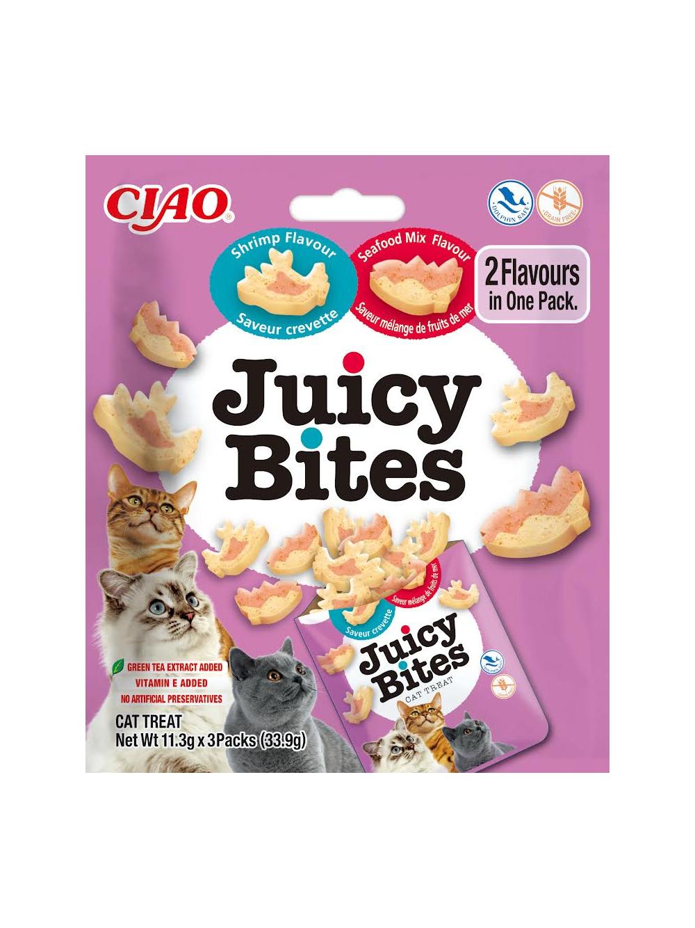 INABA Ciao Juicy Bites-Krewetki i Owoce Morza 3x11,3g