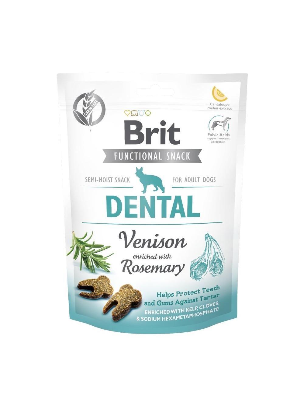 BRIT CARE DOG FUNCTIONAL SNACK DENTAL VENISON 150g