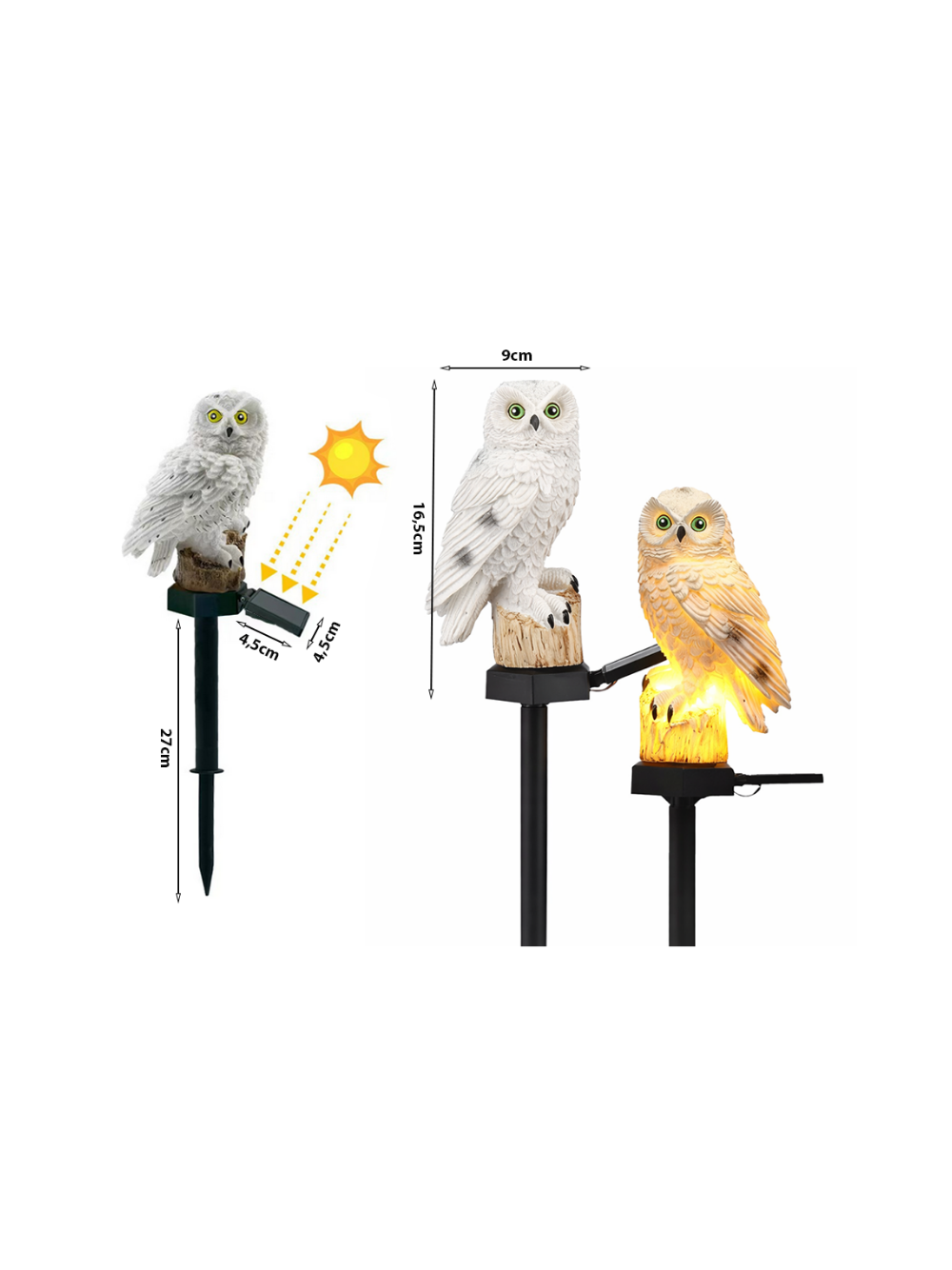 Sowa- lampa ozdobna LED