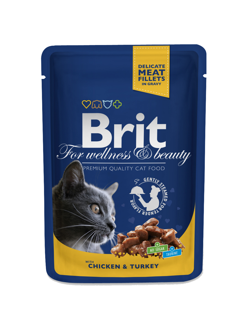 BRIT Cat KURCZAK i INDYK 24x100g