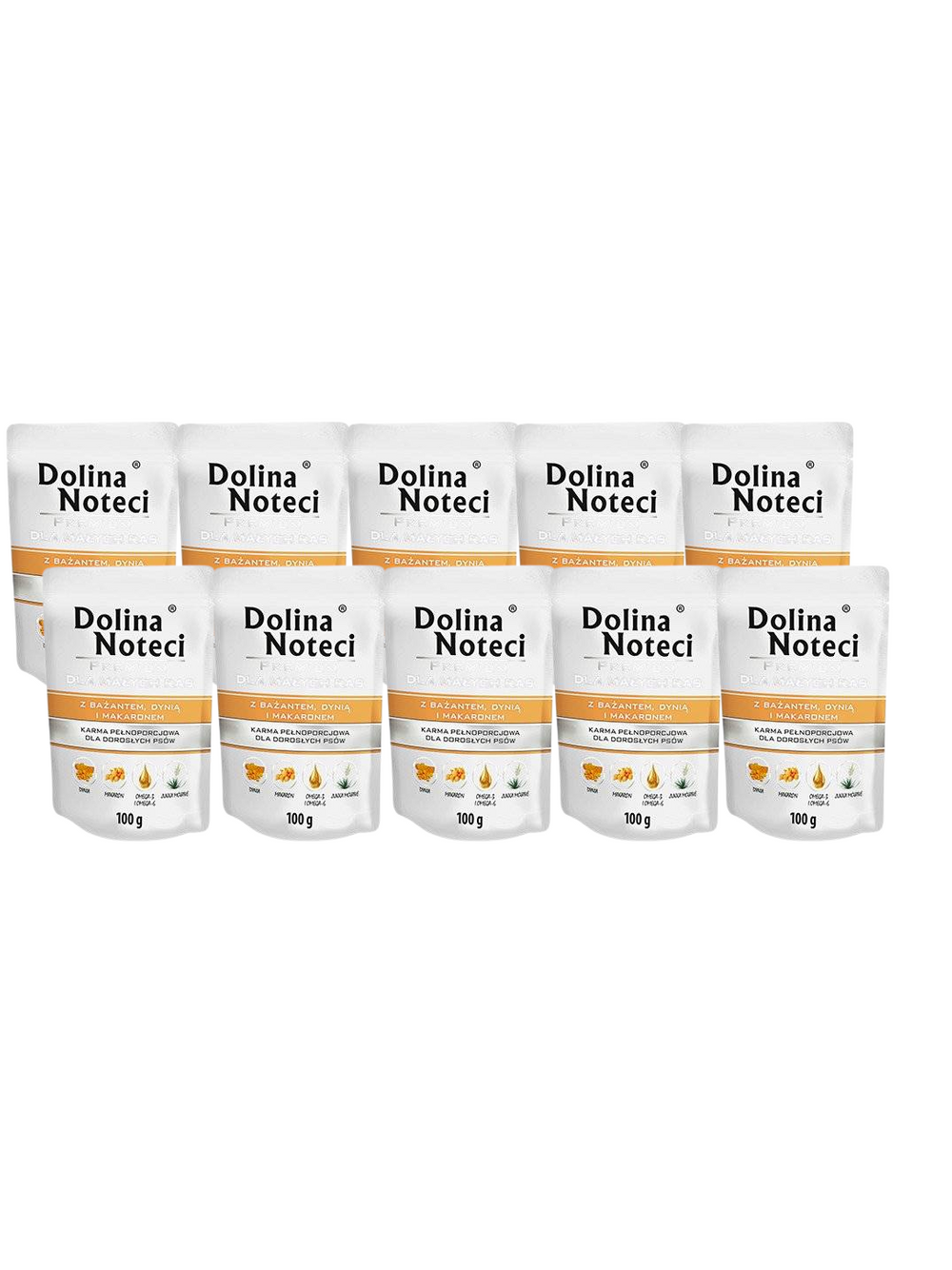 Dolina Noteci PREMIUM dla psów małych ras z bażantem dynią i makaronem 10x100g
