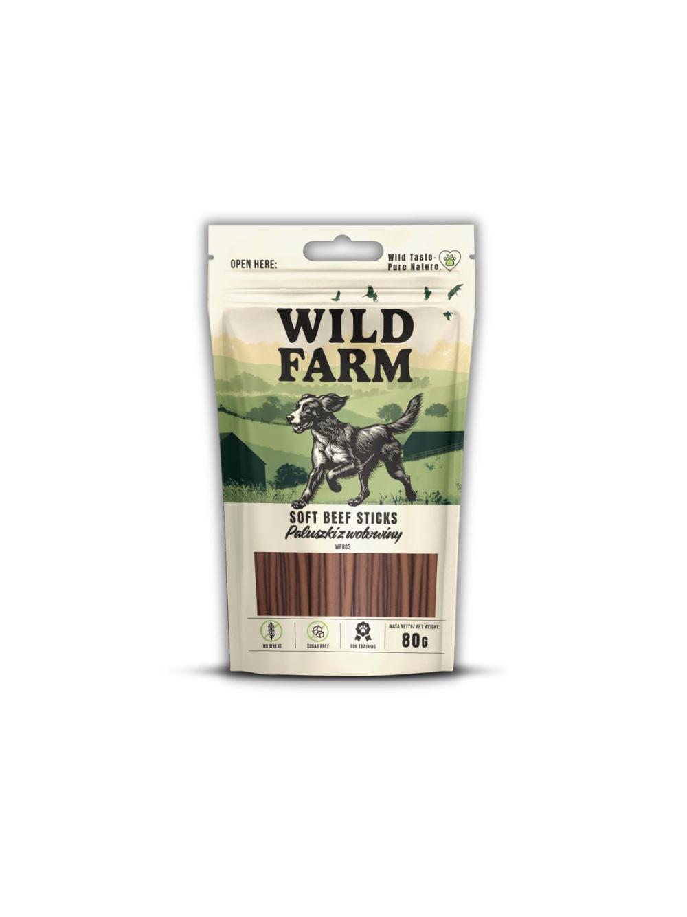 WILD FARM paluszki z wołowiny 80g przysmak dla psa