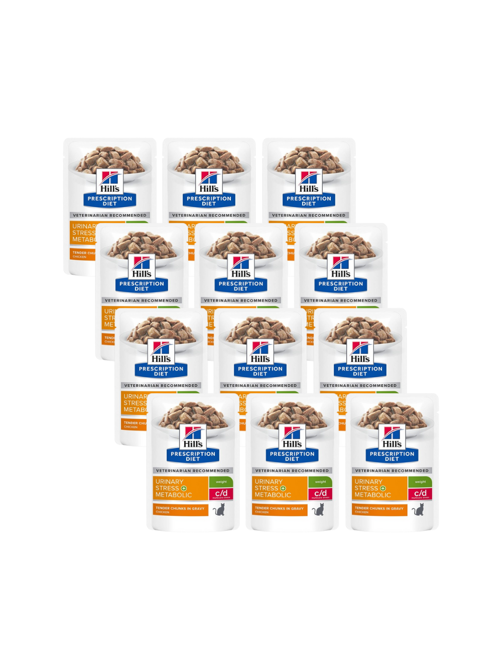 HILL'S PD Prescription Diet Feline c/d Urinary Stress + Metabolic Kurczak 12x85g saszetka