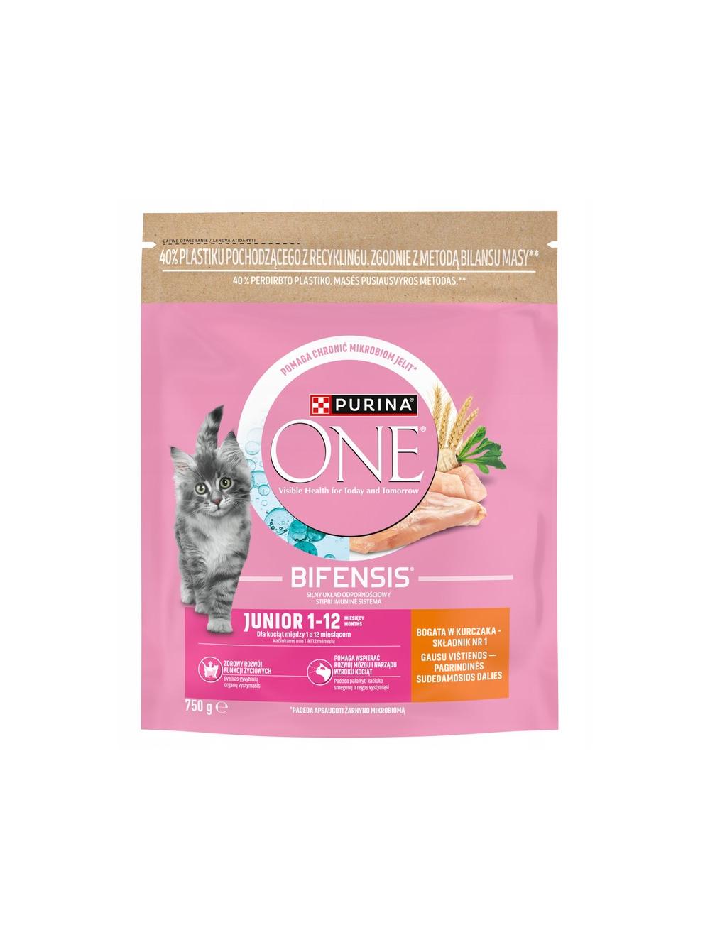 Purina One Junior Karma z kurczakiem dla kociąt 750g