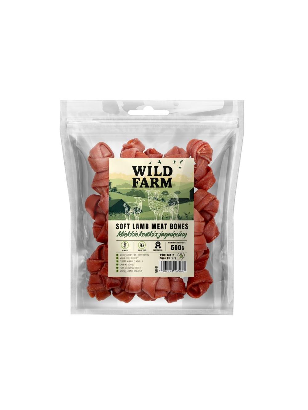 WILD FARM Miękkie kostki z jagnięciny 500g przysmak dla psa