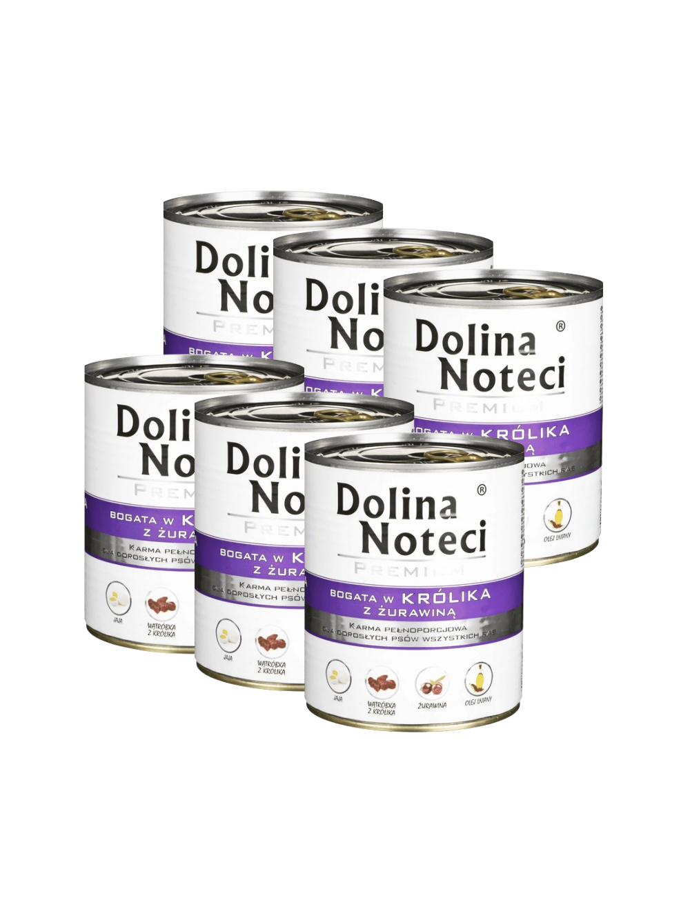 Dolina Noteci Premium Królik z żurawiną 6x800g