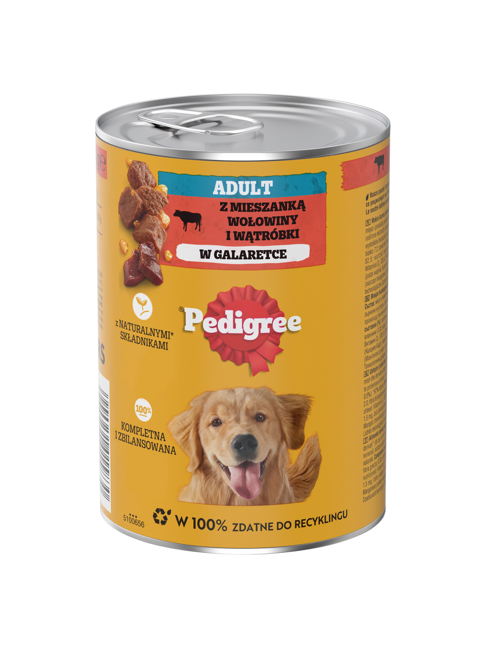 PEDIGREE Adult puszka 400g - mokra karma pełnoporcjowa dla dorosłych psów, z wołowiną w galaretce