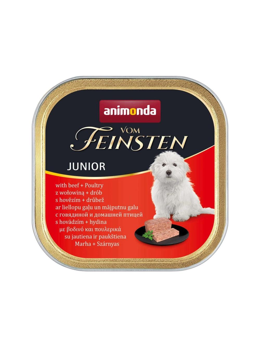 ANIMONDA Dog Vom Feinsten Junior smak: wołowina z drobiem 22x150g