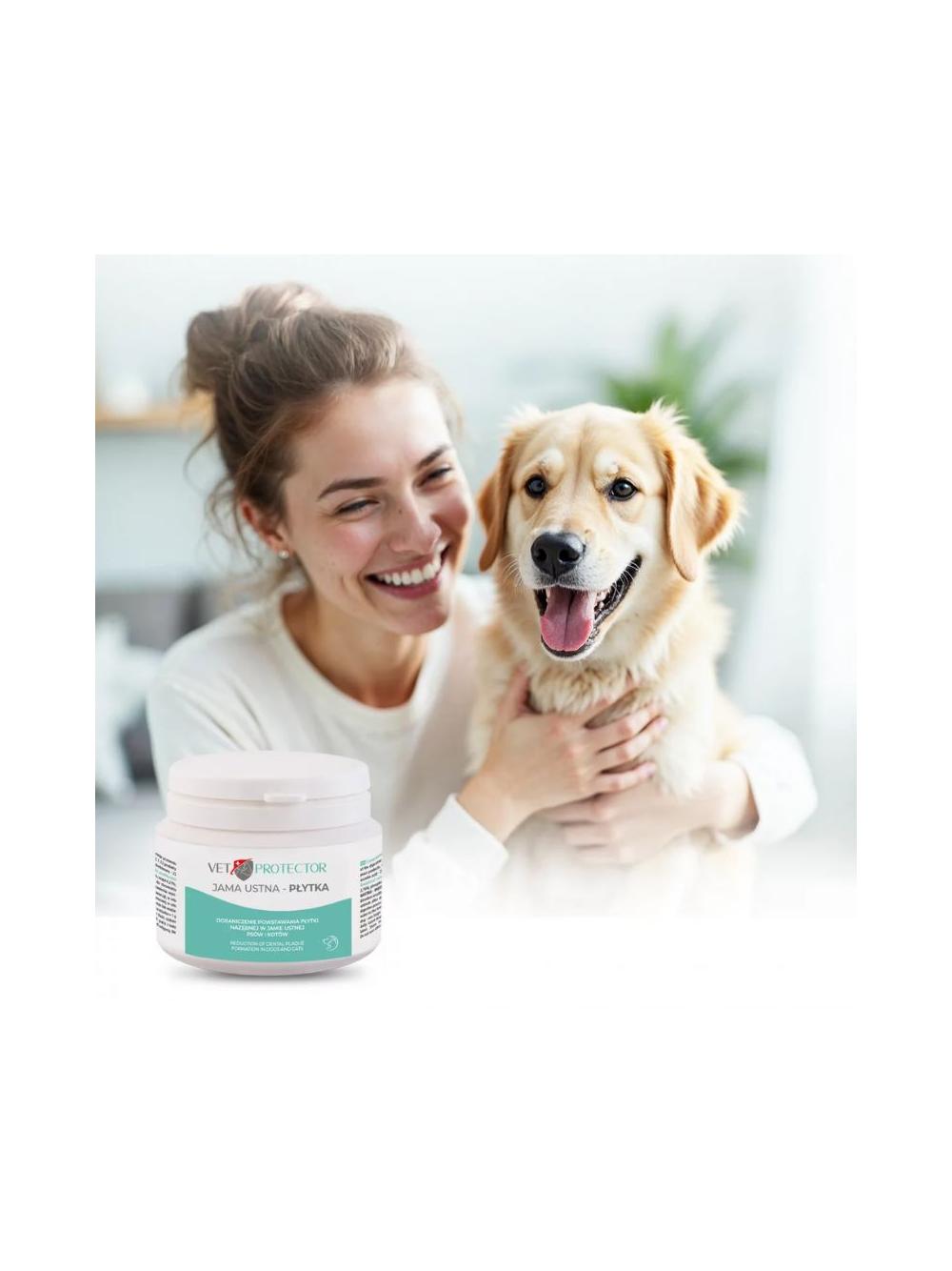 VET PROTECTOR® JAMA USTNA – PŁYTKA – proszek do higieny jamy ustnej psa i kota 60 g