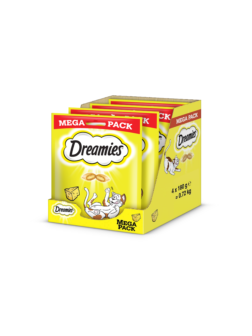 DREAMIES Mega Pack 4x180g - przysmak dla kota z pysznym serem