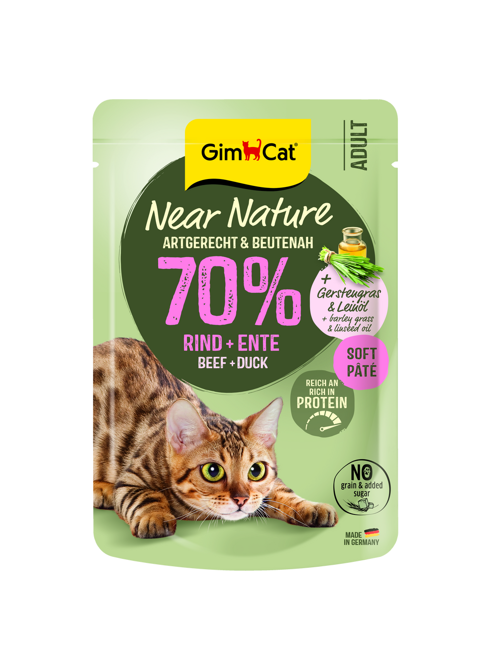 GIMCAT NEAR NATURE WOŁOWINA/KACZKA 85g