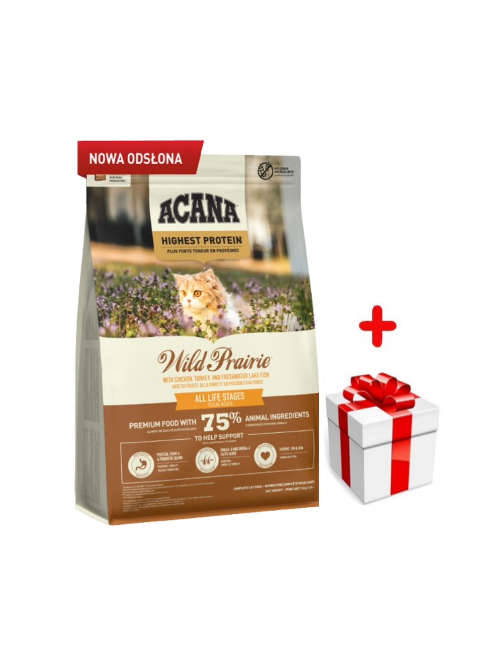 ACANA Wild Prairie Cat 1,8kg + niespodzianka dla kota GRATIS!