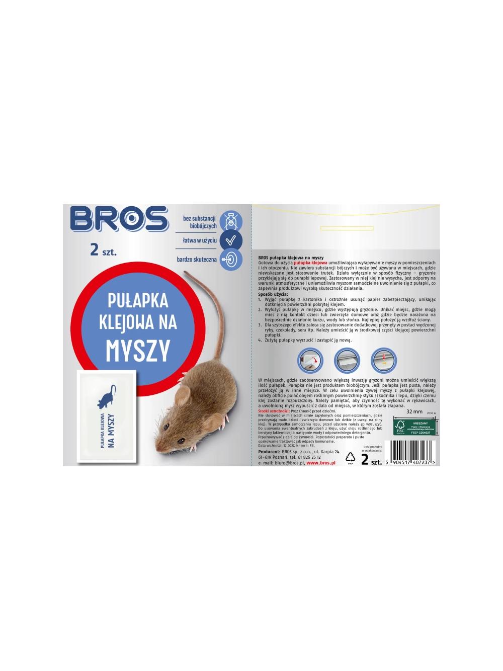BROS - Pułapka klejowa na myszy (2szt.)