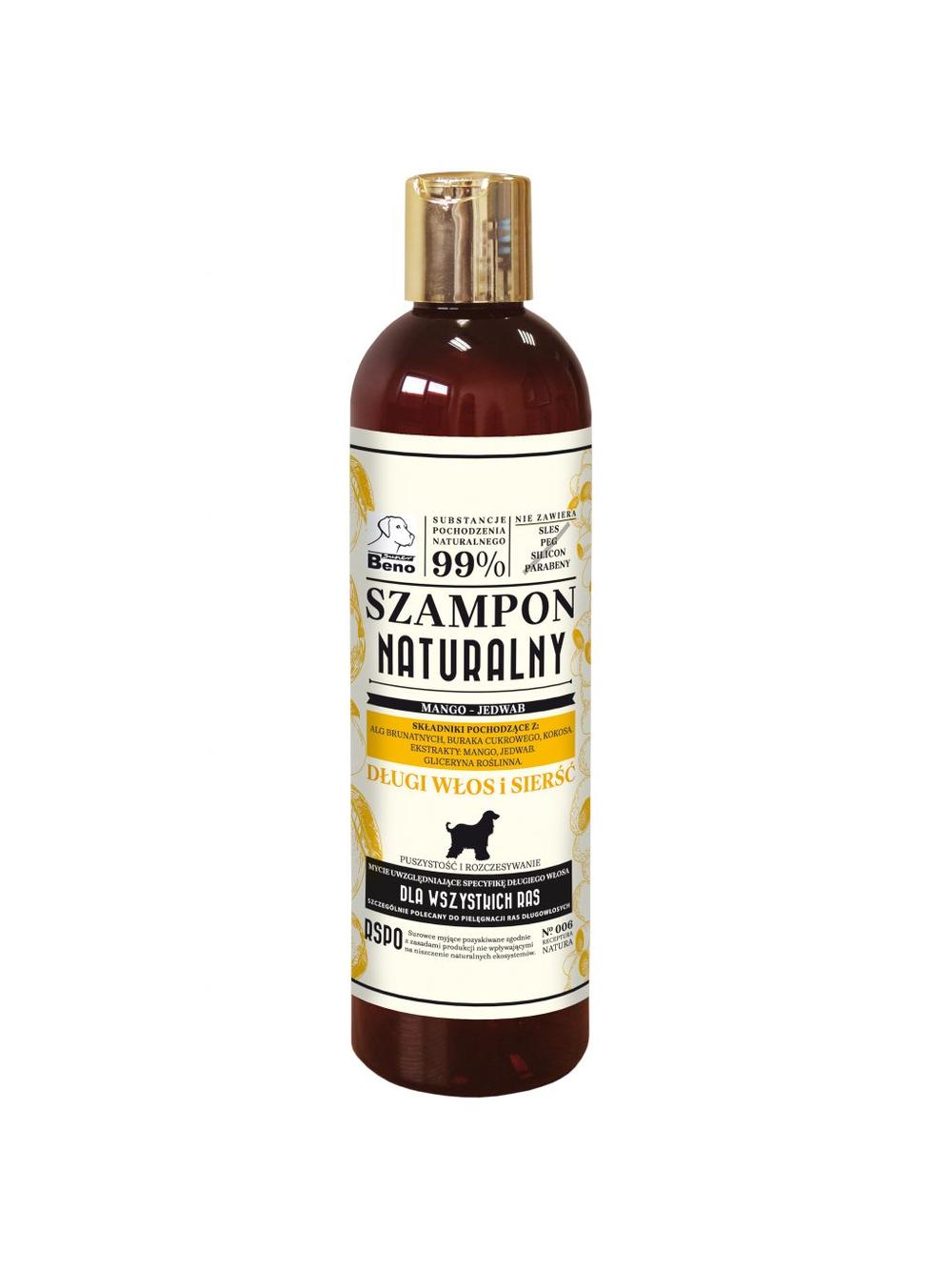 SUPER BENO Szampon naturalny dla psa długi włos i sierść 300ml