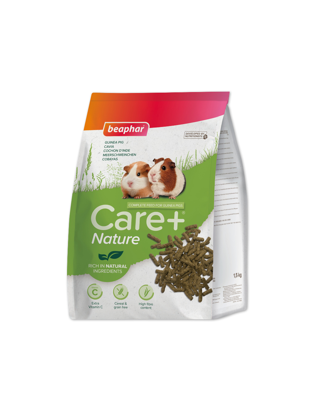 BEAPHAR- Care+ Nature Guinea Pig 1,5kg - karma Super Premium dla świnek morskich/ Opakowanie uszkodzone (4937) !!!