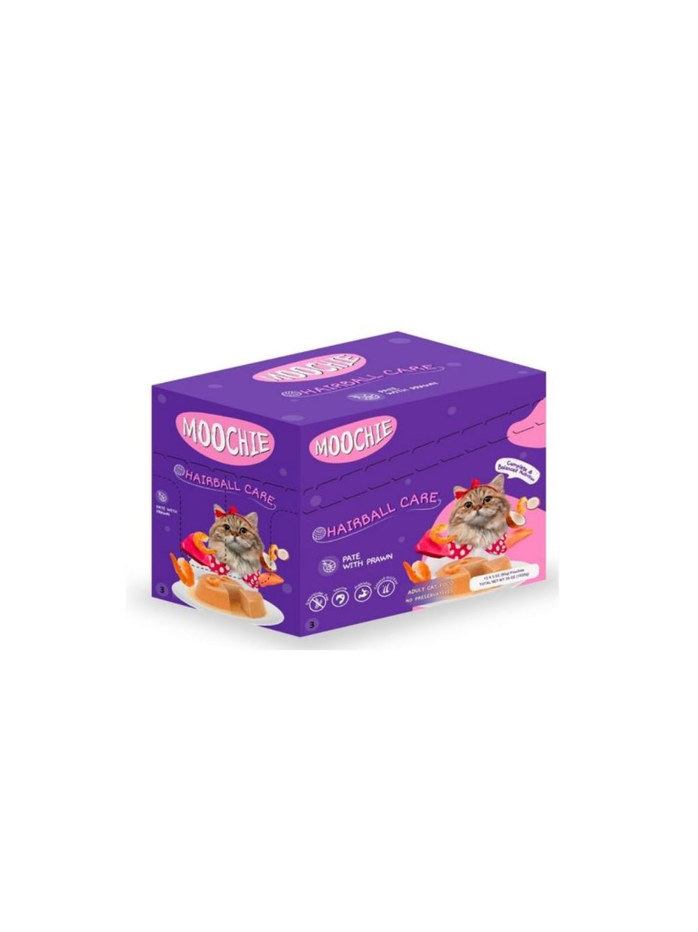 MOOCHIE Hairball Control With Prawn 70g redukcja kul włosowych