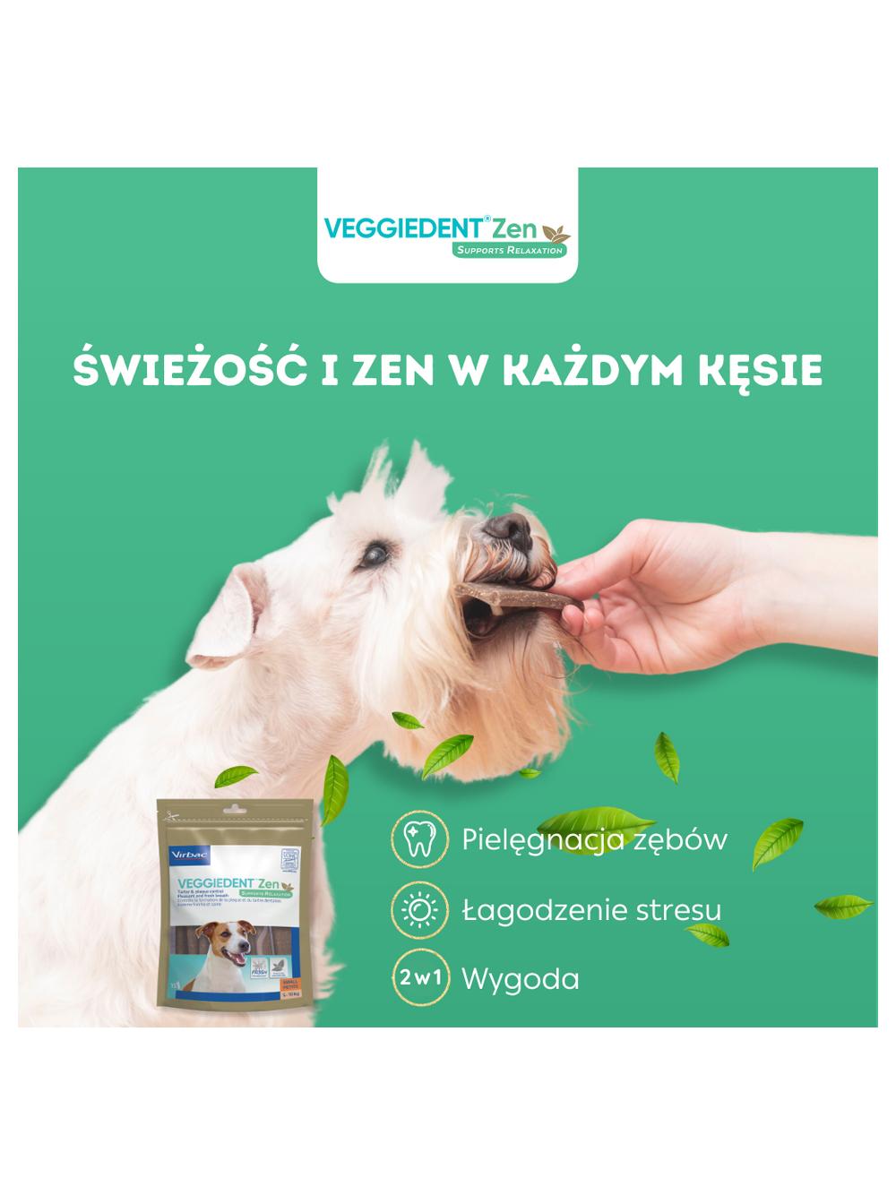 Virbac Veggiedent Zen Fresh Gryzak XS (<5kg) 15sztuk