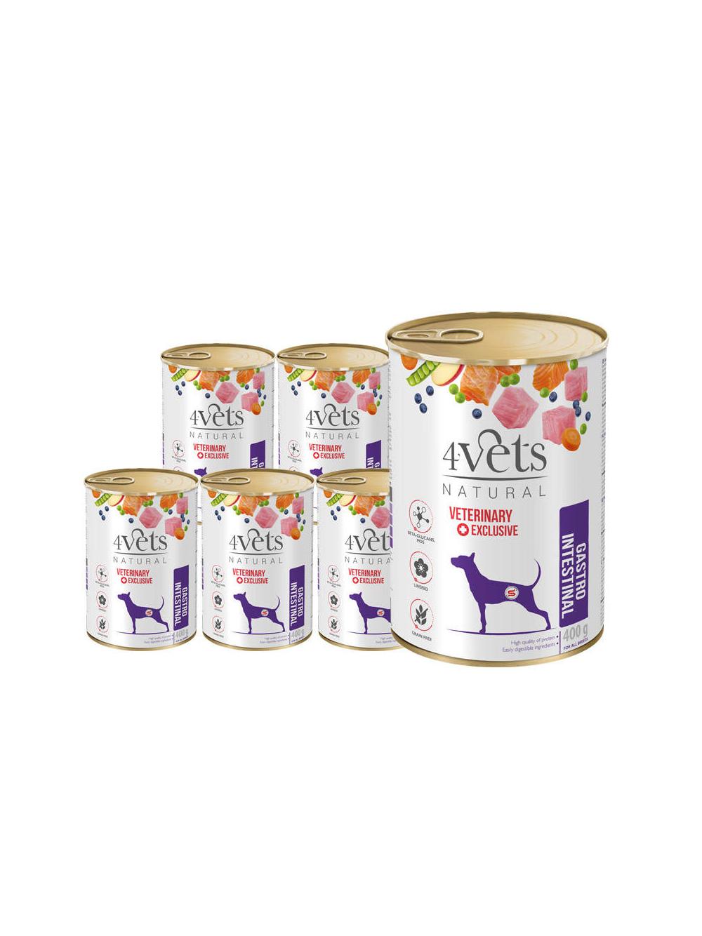 4Vets dla psów Gastro Intestinal 6x400g