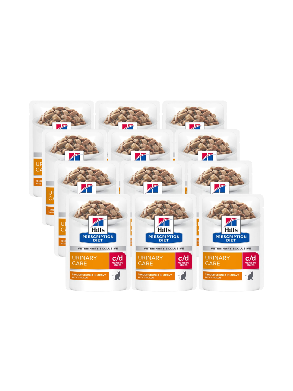 HILL'S PD Prescription Diet Feline c/d Urinary Stress Kurczak 12 x 85g saszetka