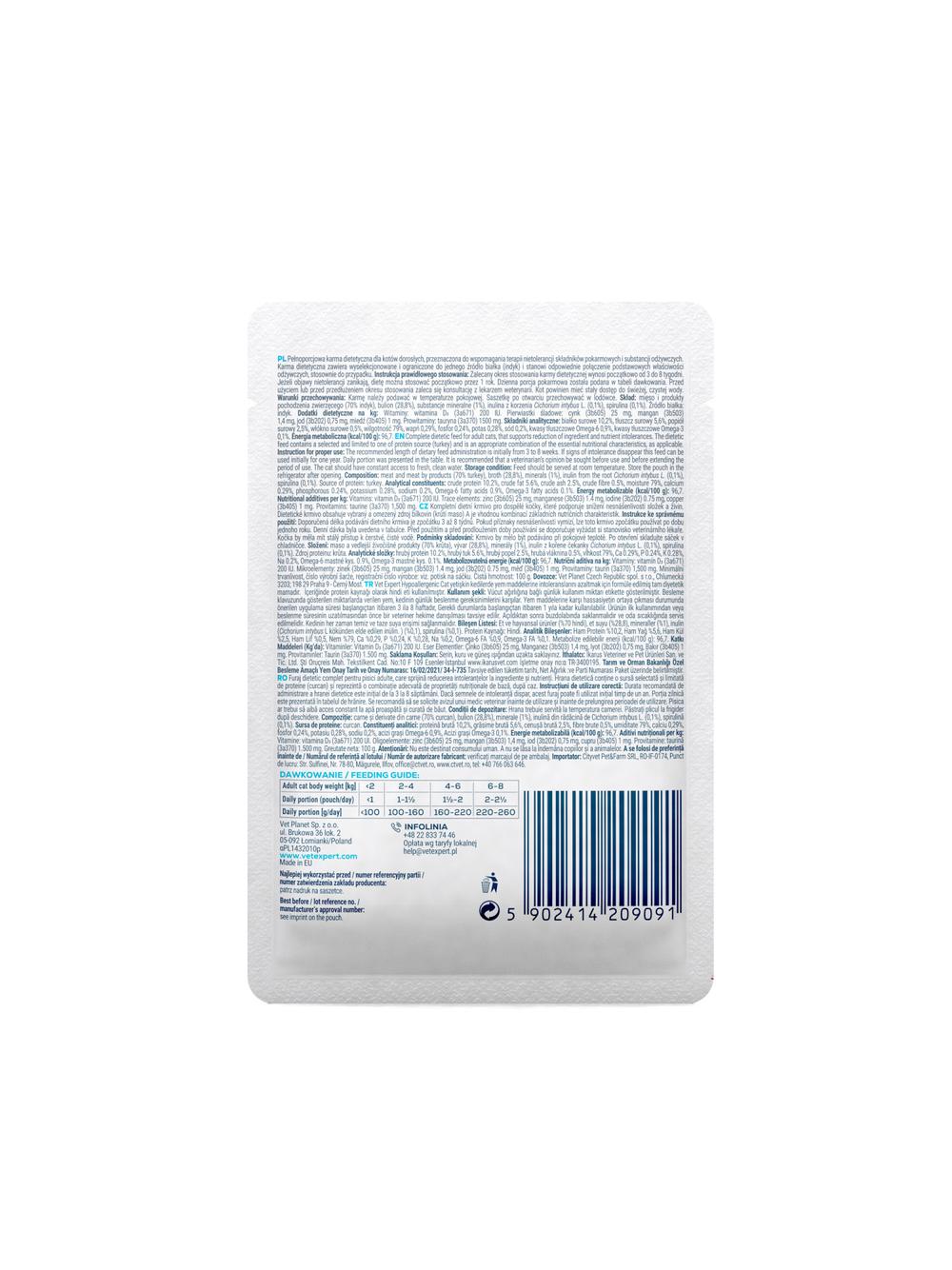 VETEXPERT Hypoallergenic Cat - mokra karma weterynaryjna dla kotów 100g