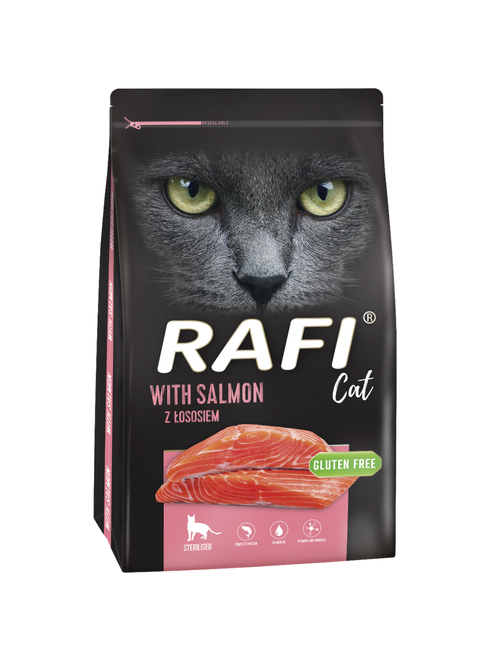 DOLINA NOTECI Rafi Cat karma sucha dla kotów sterylizowanych z łososiem 7kg