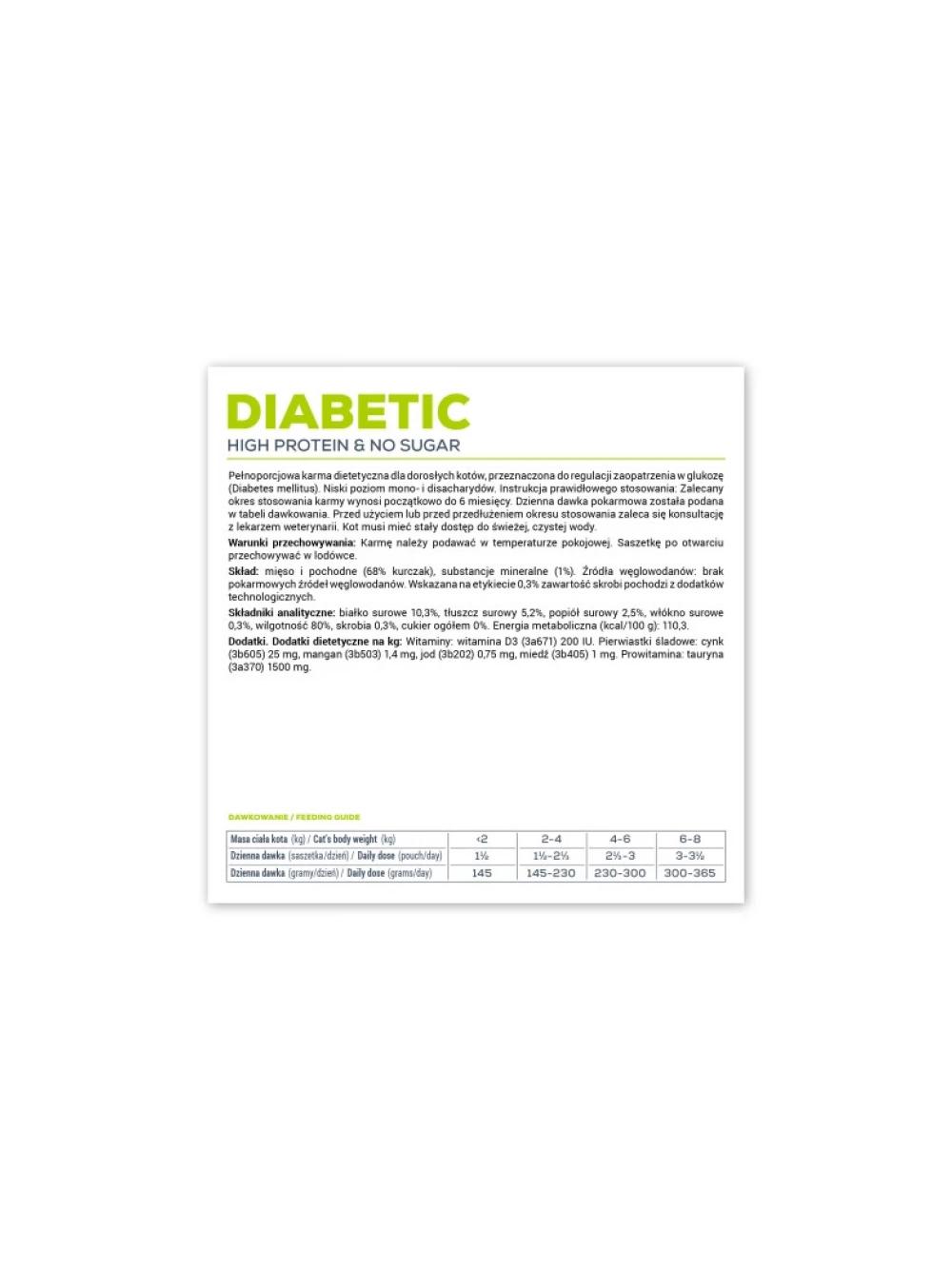 VETEXPERT Diabetic Cat - mokra karma weterynaryjna dla kotów 100g