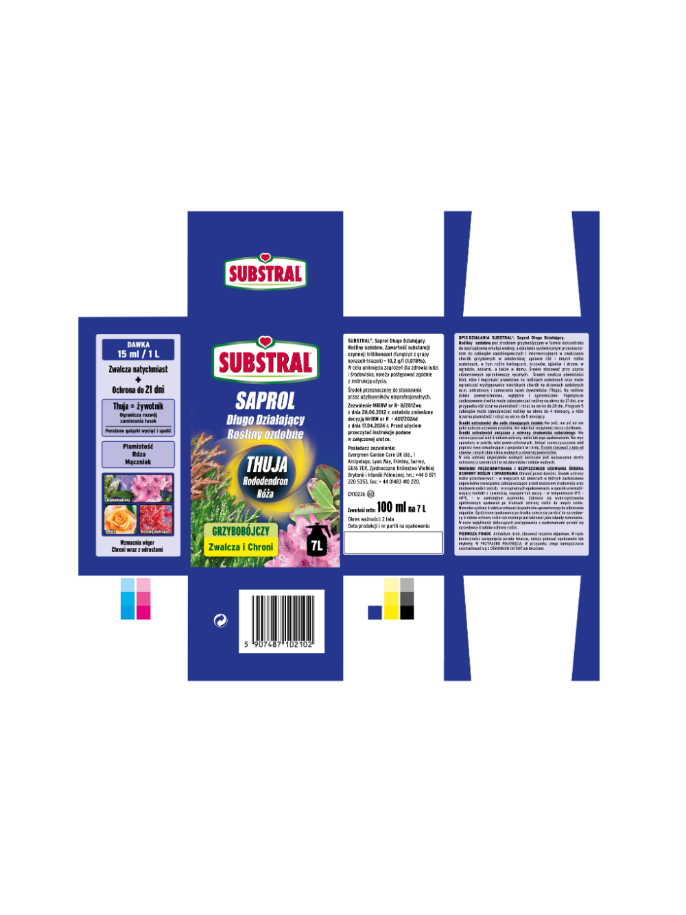 Substral Saprol Środek Grzybobójczy do Thuj 100ml