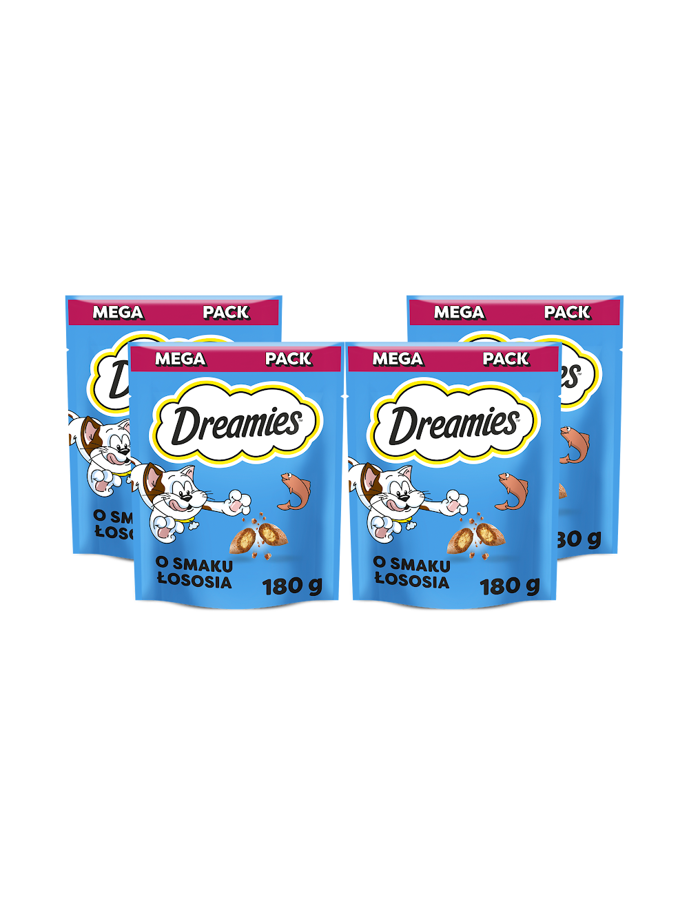 DREAMIES przysmaki dla kota z łososiem 4x180g