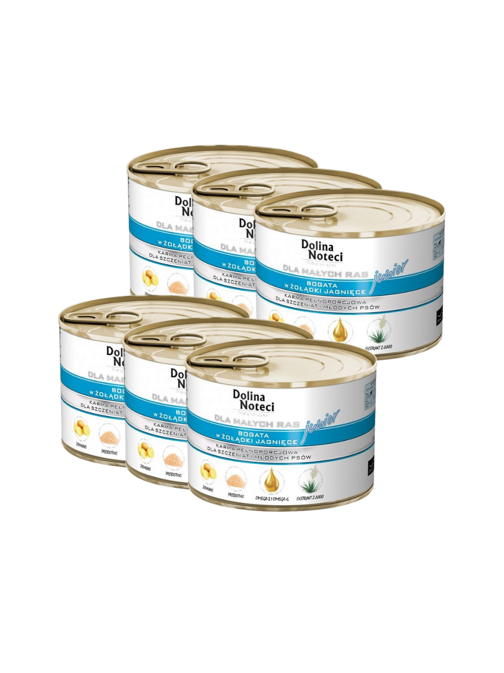 Dolina Noteci PREMIUM dla psów małych ras JUNIOR bogata w żołądki jagnięce 6x185 g